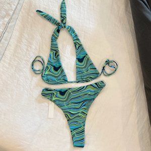 NWT Inamorata Bikini Small - Dune Bottom, Neptune Top